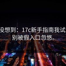 我真没想到：17c新手指南我试过了：别被假入口忽悠。