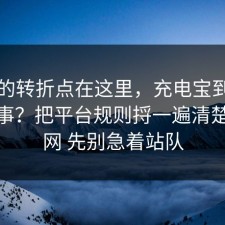 事情的转折点在这里，充电宝到底怎么回事？把平台规则捋一遍清楚，91网 先别急着站队