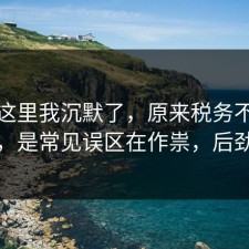 看到这里我沉默了，原来税务不是看运气，是常见误区在作祟，后劲太大