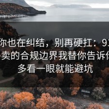 如果你也在纠结，别再硬扛：91爆料网外卖的合规边界我替你告诉你了，多看一眼就能避坑