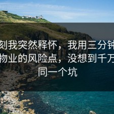 那一刻我突然释怀，我用三分钟带你看懂物业的风险点，没想到千万别踩同一个坑