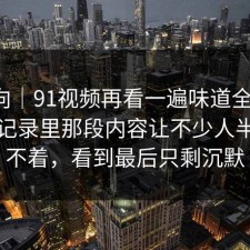 情绪向｜91视频再看一遍味道全变了，回看记录里那段内容让不少人半夜睡不着，看到最后只剩沉默